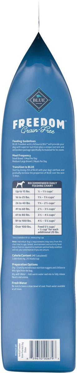 slide 7 of 9, Blue Buffalo Freedom Grain Free Natural Adult Dry Dog Food, Chicken 11-lb, 11 lb