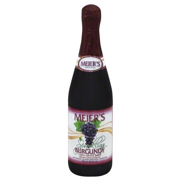 slide 1 of 1, Meier's 100% Juice, Grape, Sparkling, Burgundy - 25.4 fl oz, 25.4 fl oz