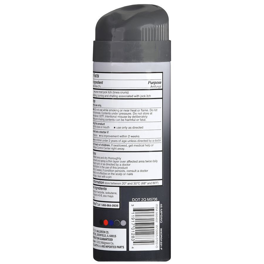 slide 2 of 5, Walgreens Miconazole 2% Spray Jock, 4.6 oz