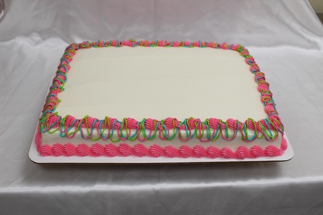 slide 1 of 1, Bakehouse Chocolate Streamers Cake 1/2 Sheet, 120 oz