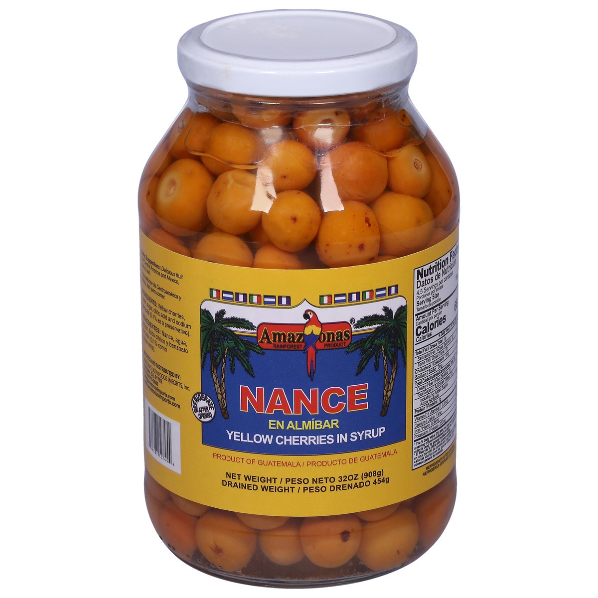 slide 8 of 13, Amazonas Yellow Cherries in Syrup 32 oz, 32 oz