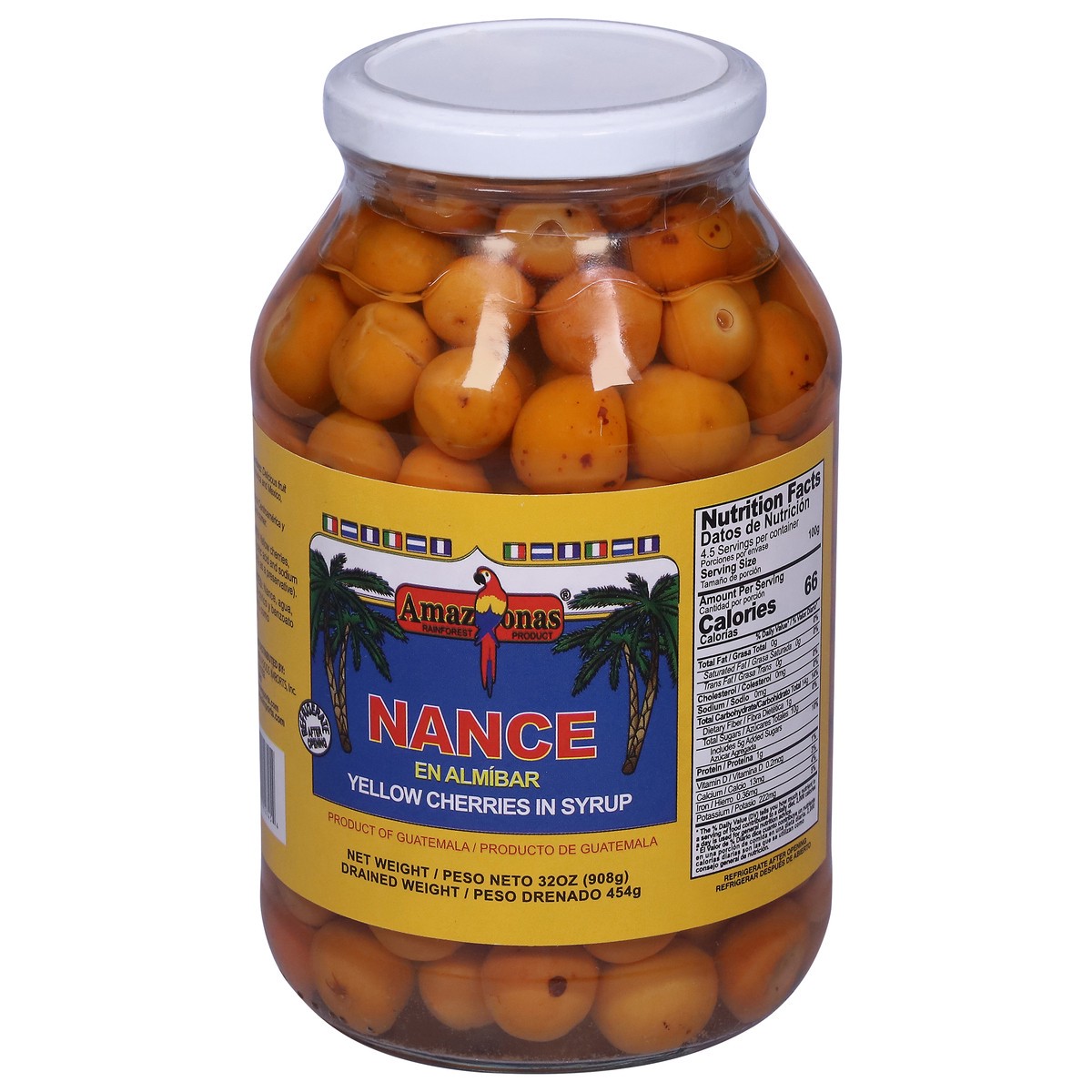 slide 6 of 13, Amazonas Yellow Cherries in Syrup 32 oz, 32 oz