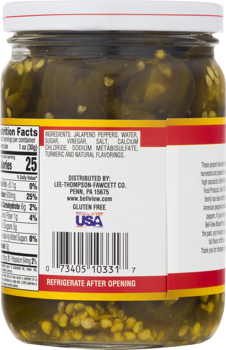 slide 2 of 9, Bell-View Hot & Sweet Sliced Jalapenos, 12 oz