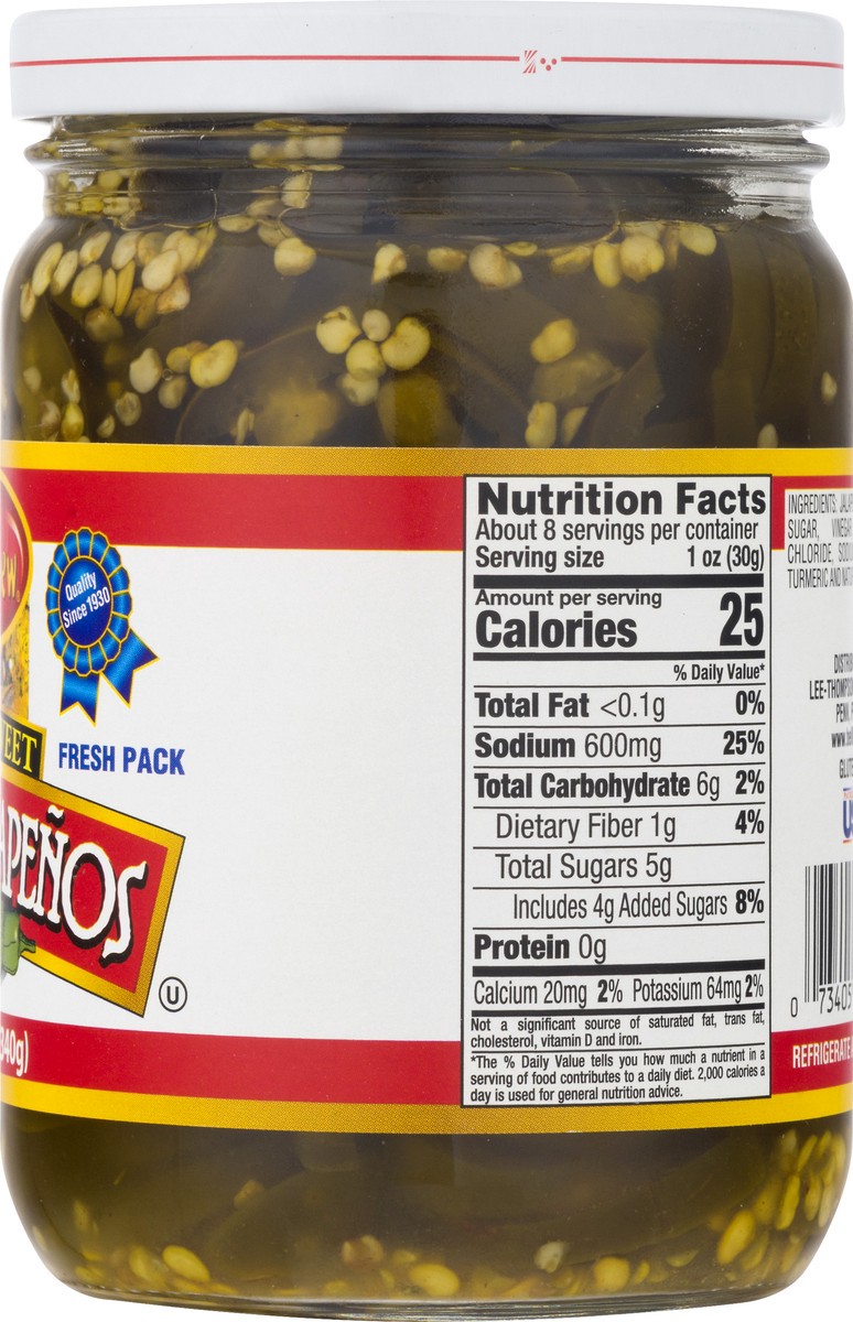 slide 8 of 9, Bell-View Hot & Sweet Sliced Jalapenos, 12 oz