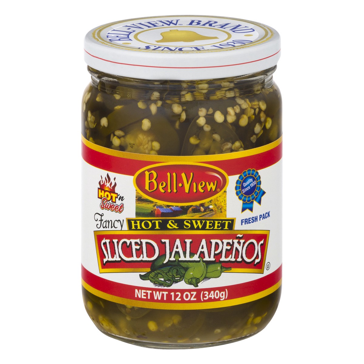 slide 1 of 9, Bell-View Hot & Sweet Sliced Jalapenos, 12 oz