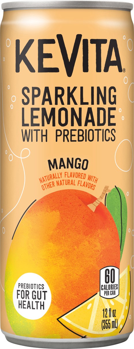 slide 2 of 6, KeVita USDA Organic Probiotic Mango Lemonade Fruit Juice, , Can - 12 fl oz, 12 fl oz