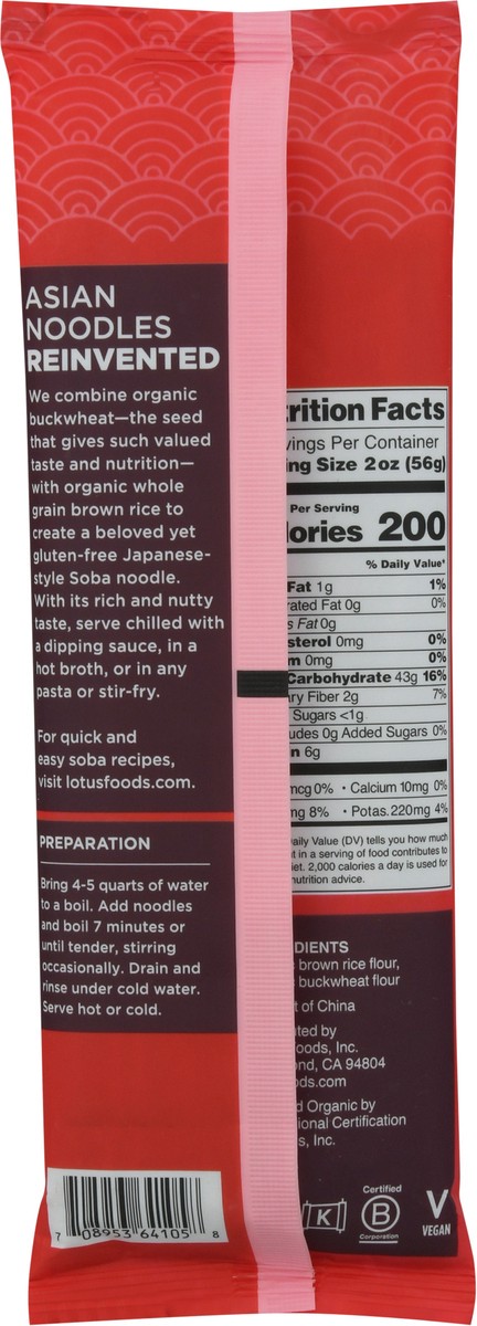 slide 9 of 12, Lotus Foods Buckwheat & Brown Soba Rice Noodles 8 oz, 8 oz