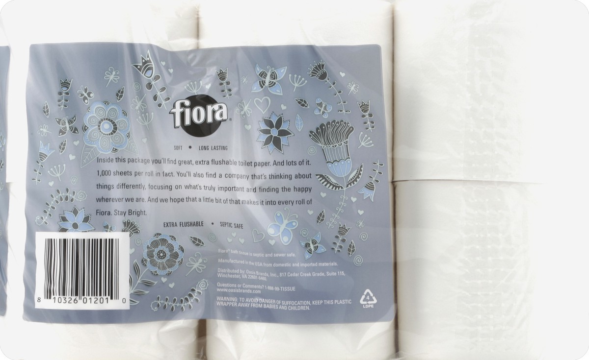 slide 6 of 6, Fiora Bath Tissue Unscented, 12 ct