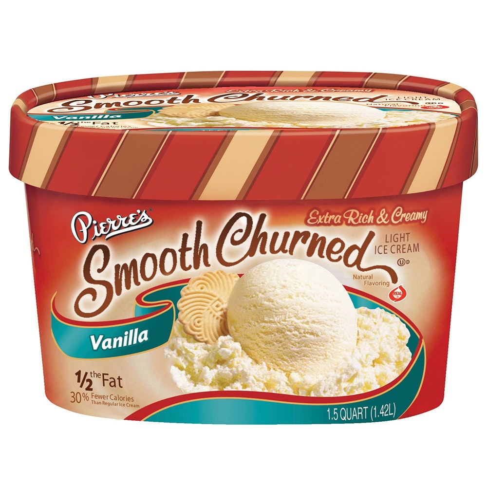 slide 1 of 1, Pierre's Smooth Churned Vanilla Ice Cream, 48 oz