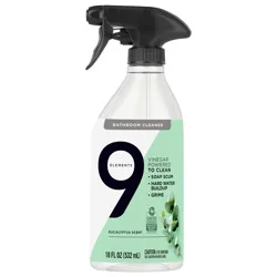 9 Elements Bathroom Cleaner, Eucalyptus Multi Surface Shower, Tub, & Tile Cleaning Vinegar Spray, 18 oz