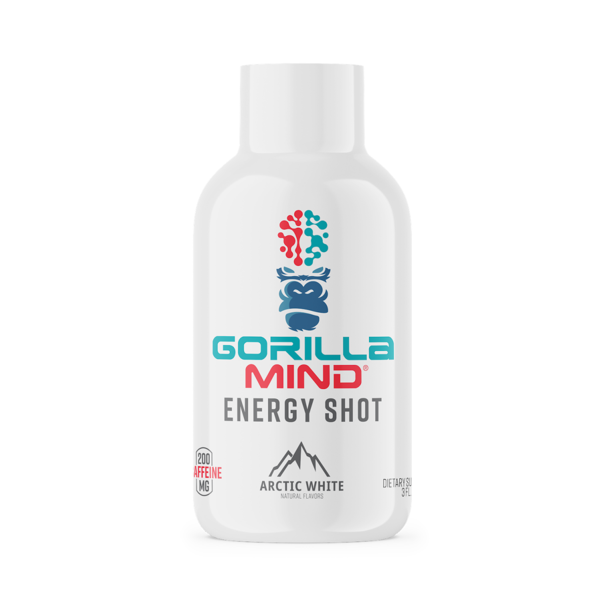 slide 1 of 2, Gorilla Mind Energy Shot Arctic White, 3oz Shot, 3 oz