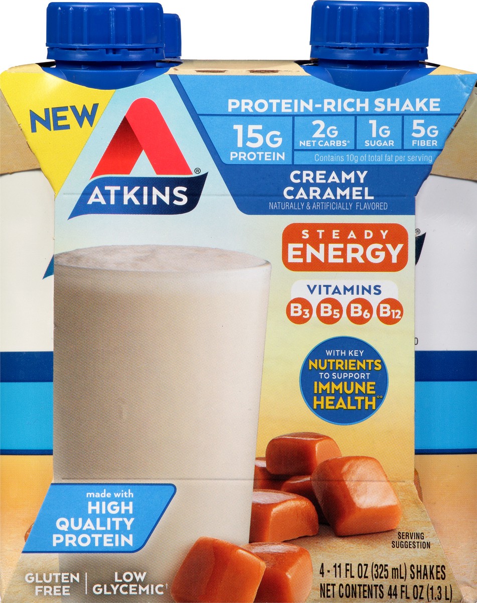 slide 3 of 9, Atkins Protein-Rich Shake, 4 ct