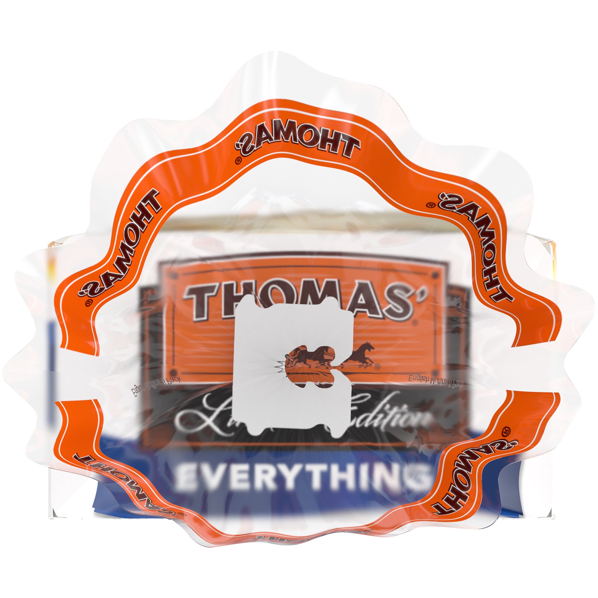 slide 3 of 5, Thomas' Limited Edition Everything English Muffins, 6 count, 13 oz, 