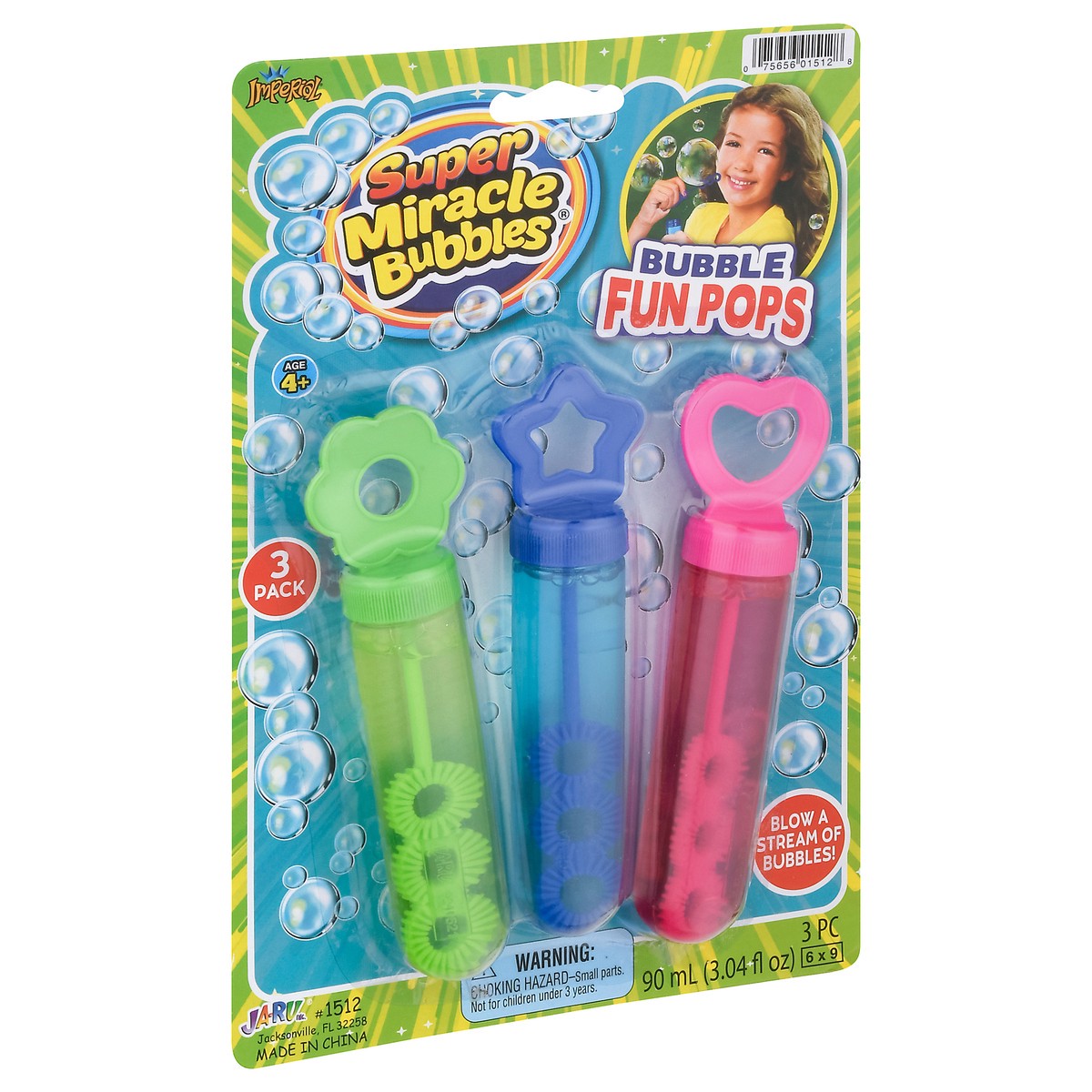 slide 2 of 8, Imperial Super Miracle Bubbles 3 Pack Bubble Fun Pops Age 4+ 3 Toys, 3 ct
