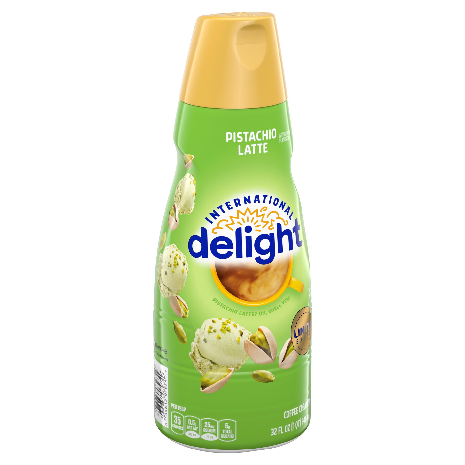 slide 3 of 5, International Delight Pistachio Latte Coffee Creamer, 32 Oz., 32 fl oz