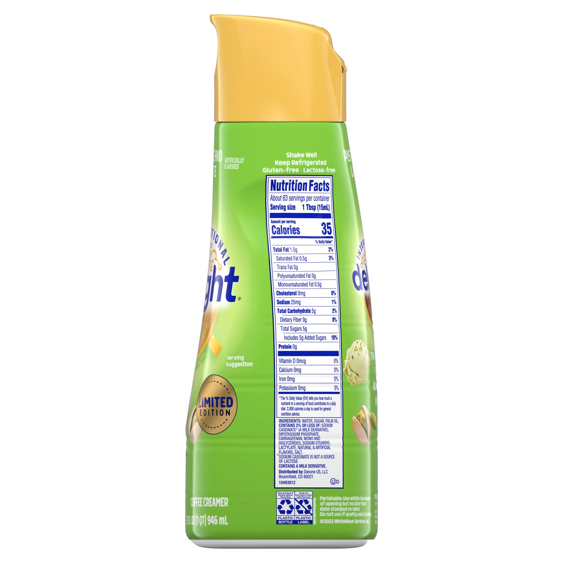 slide 2 of 5, International Delight Pistachio Latte Coffee Creamer, 32 Oz., 32 fl oz