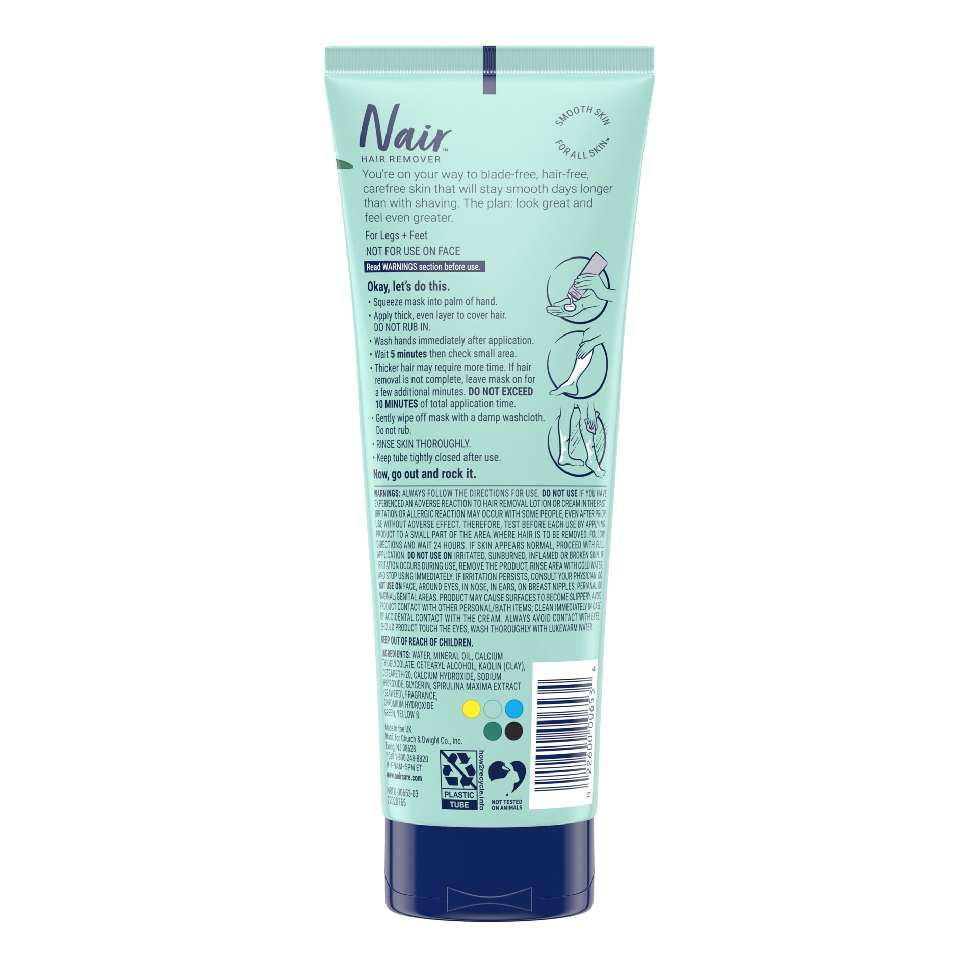slide 5 of 5, Nair Hair Remover & Beauty Treatment Seaweed Leg Mask 8.0oz, 8 oz