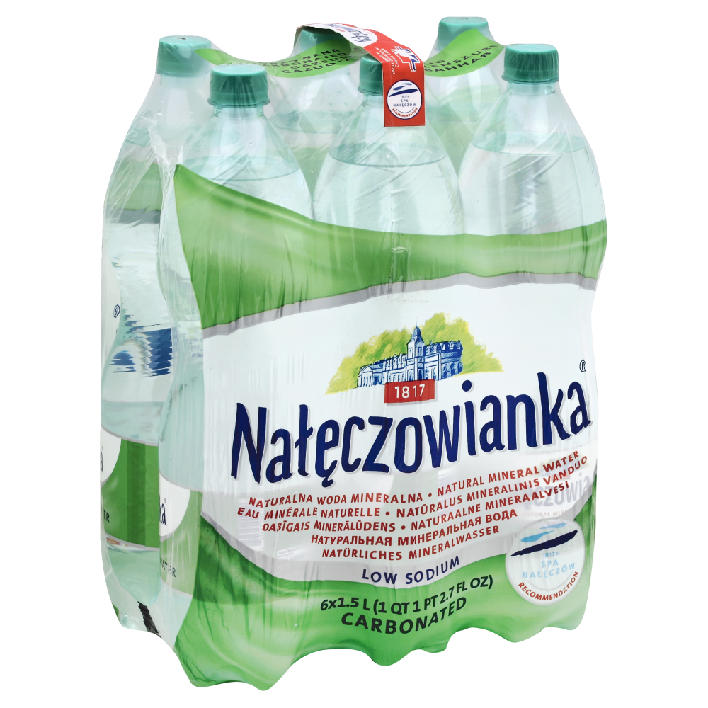 slide 1 of 1, Nałęczowianka Nateczowianka Low Sodium Carbonated Mineral Water, 1 ct