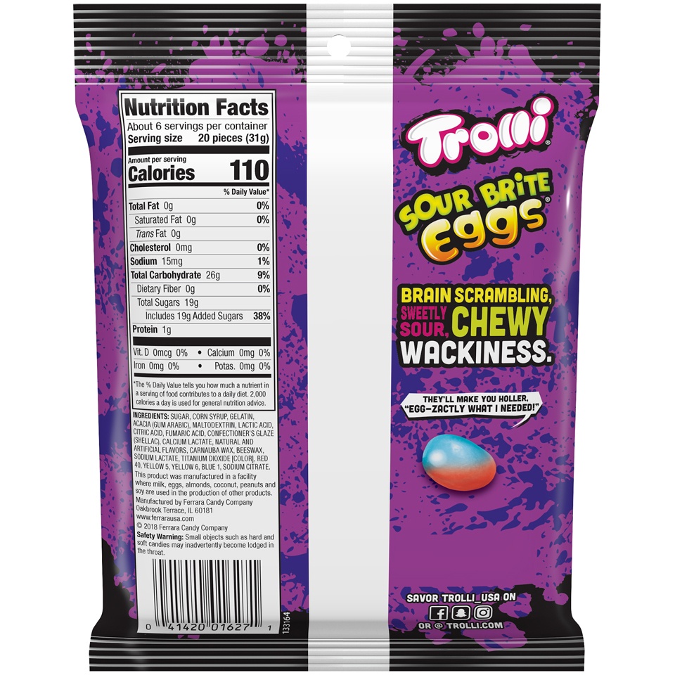 Trolli Sour Brite Eggs Gummi Candy, 6.3 Oz 6.3 oz Shipt