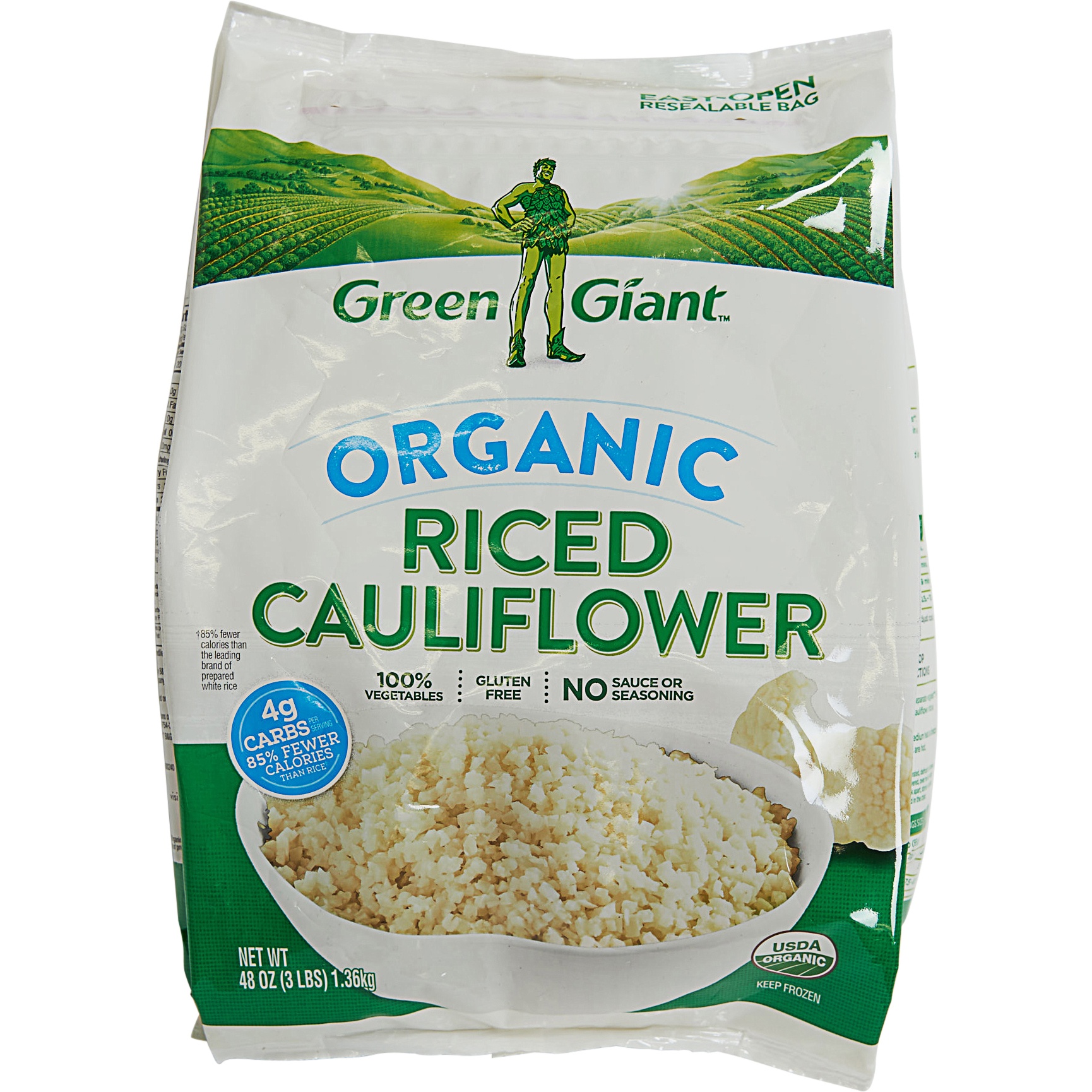 slide 1 of 2, Green Giant Organic Riced Cauliflower, 48 oz