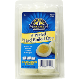 slide 1 of 1, Crystal Farms Hard Boiled Eggs, 6 ct