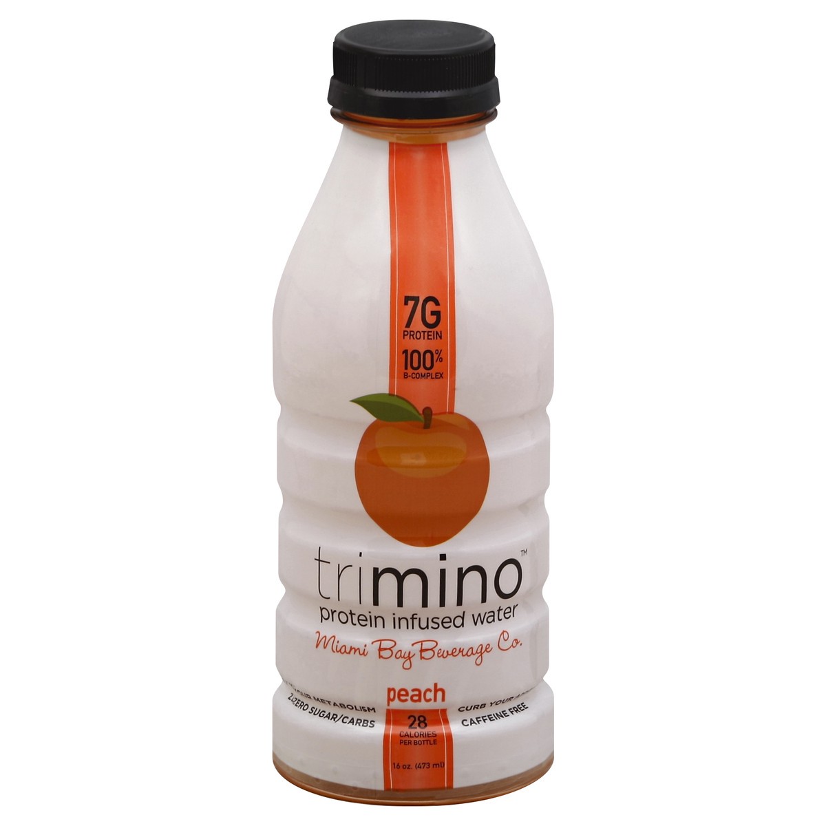 slide 4 of 5, trimino Protein Infused Water Peach - 16 oz, 16 oz