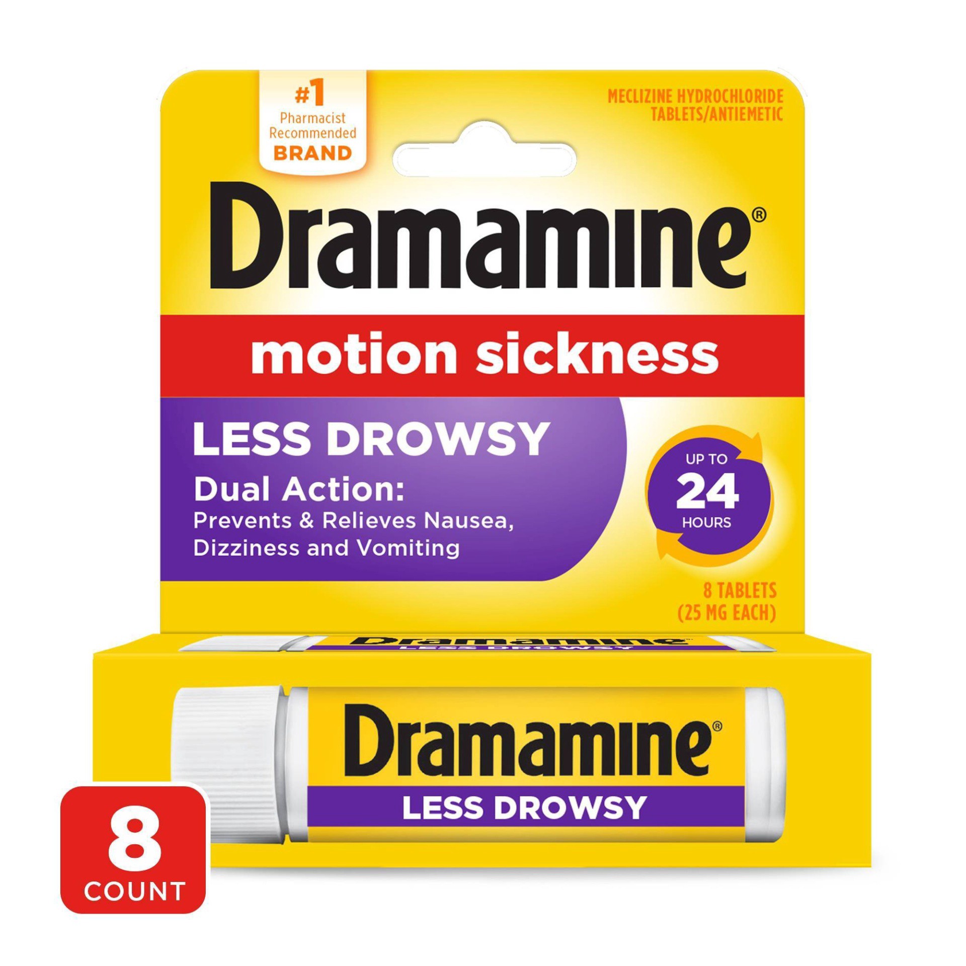 slide 1 of 2, Dramamine Less Drowsy Formula, 