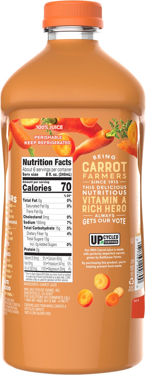 slide 3 of 5, Bolthouse Farms Carrot 100% Juice 52 fl oz, 52 fl oz