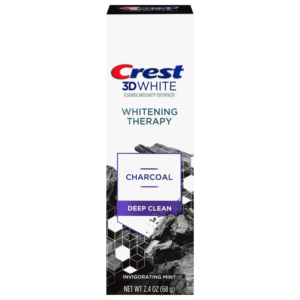 slide 4 of 6, Crest 3D White Whitening Therapy Charcoal Toothpaste, 2.4 oz