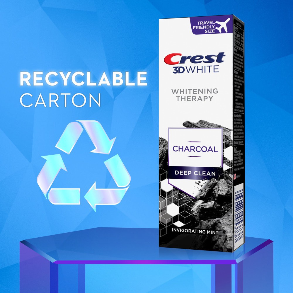 slide 5 of 6, Crest 3D White Whitening Therapy Charcoal Toothpaste, 2.4 oz