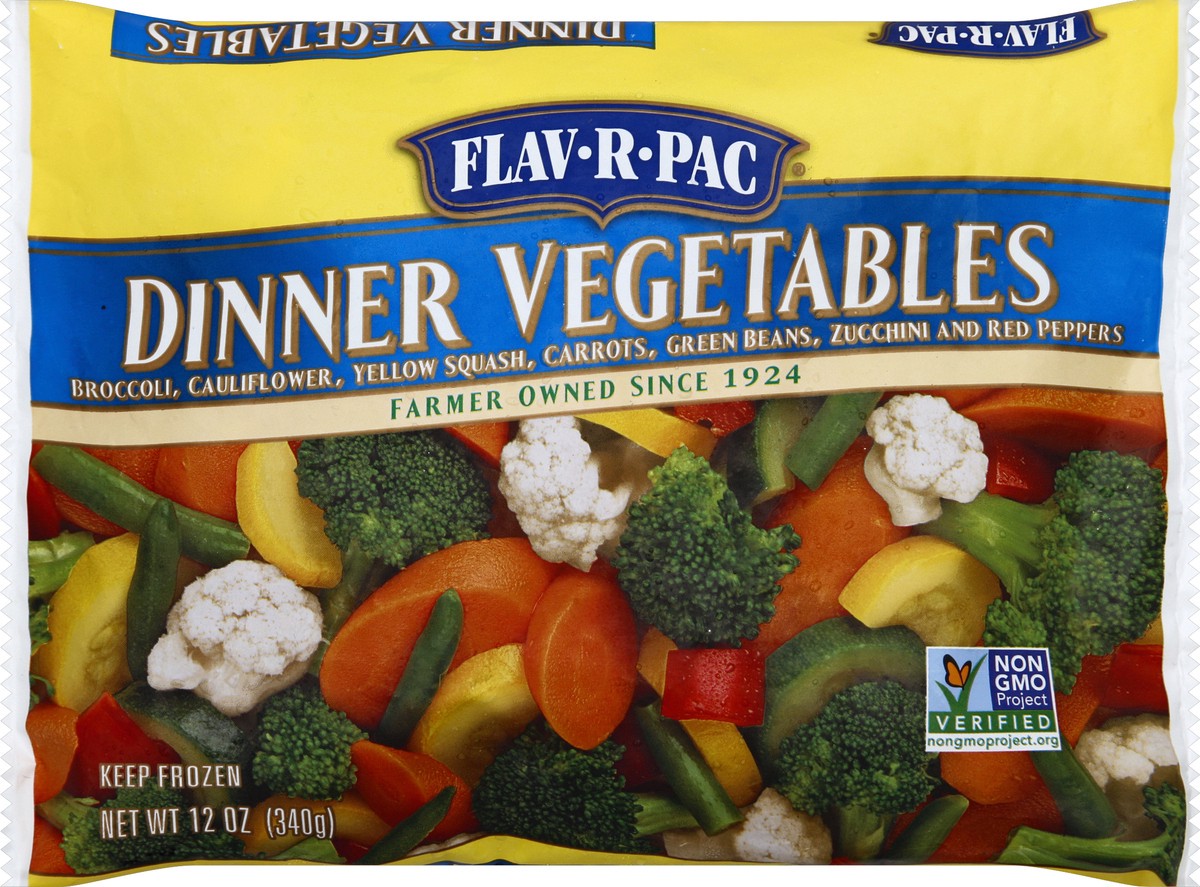 slide 3 of 6, Flav-R-Pac Dinner Vegetables, 12 oz