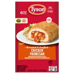 Tyson Raw Breaded & Stuffed Chicken Parmesan - 6 ct Frozen