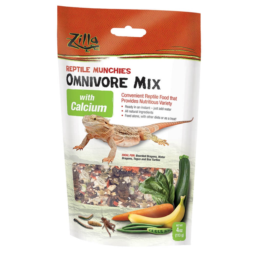 slide 6 of 10, Zilla Reptile Munchies Omnivore with Calcium 4 Ounces, 1 cnt