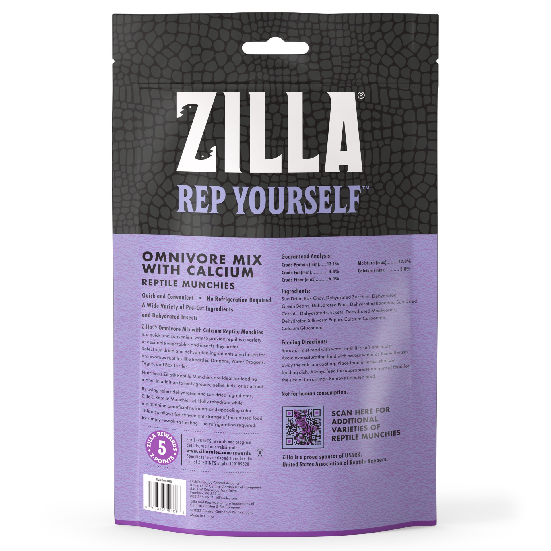 slide 7 of 10, Zilla Reptile Munchies Omnivore with Calcium 4 Ounces, 1 cnt