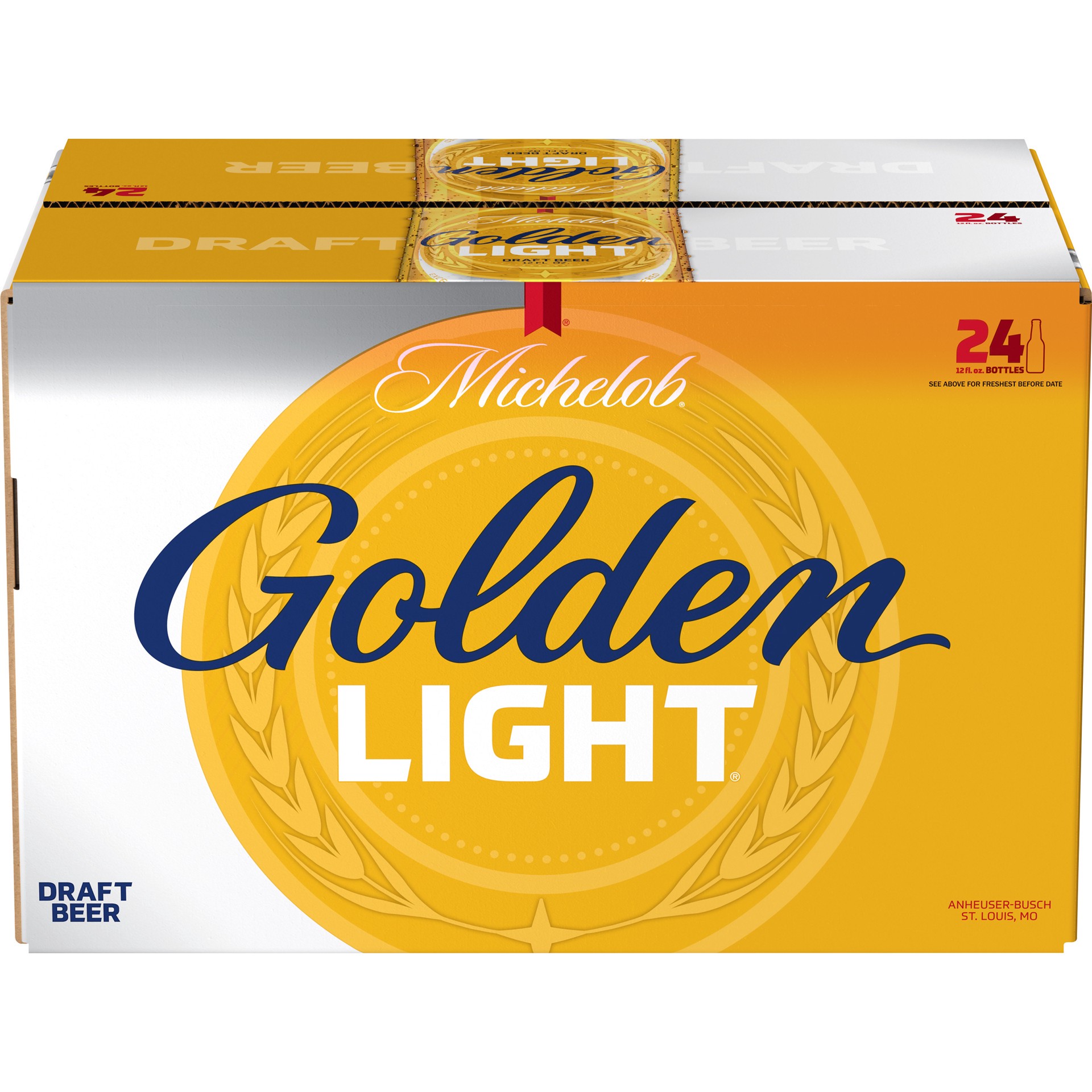 slide 3 of 4, Michelob Golden Light Draft Beer, 24 Pack 12 fl. oz. Bottles, 4.1% ABV, 288 fl oz