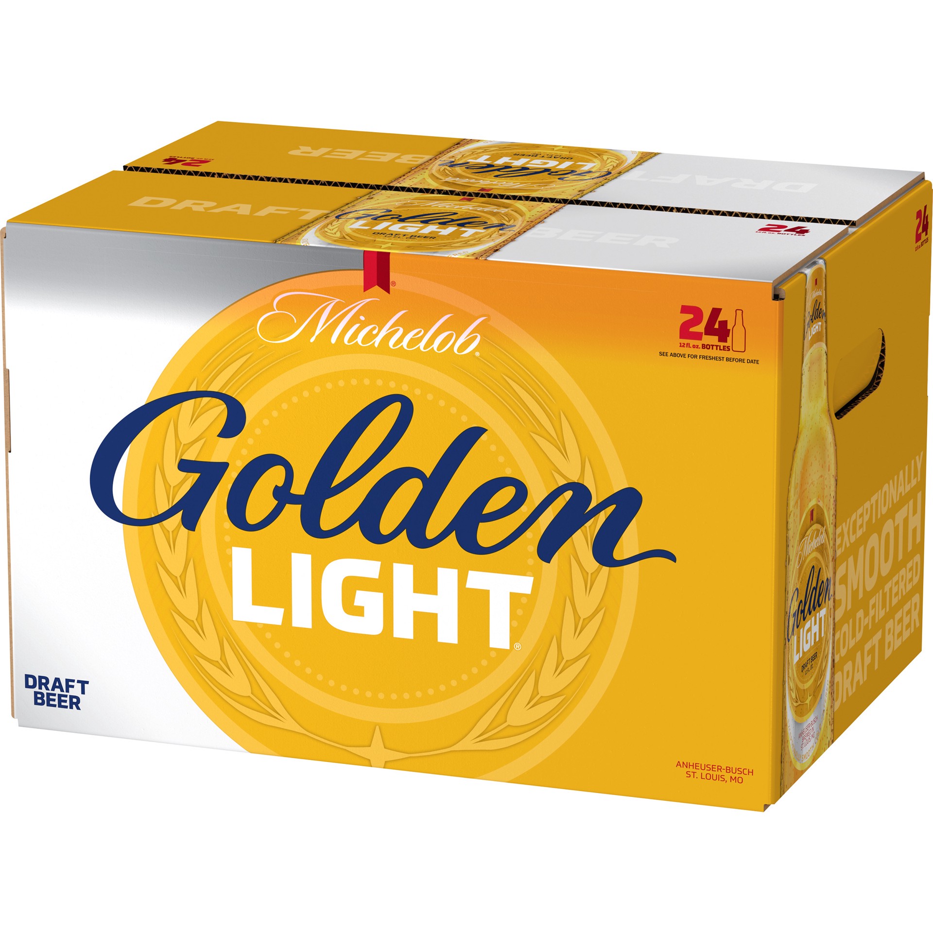 slide 4 of 4, Michelob Golden Light Draft Beer, 24 Pack 12 fl. oz. Bottles, 4.1% ABV, 288 fl oz