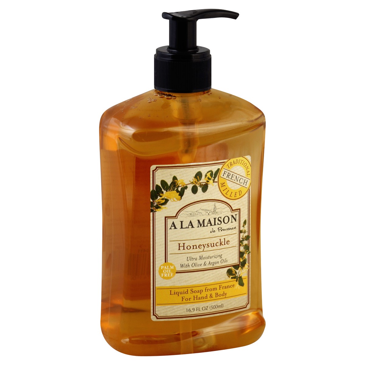 slide 3 of 3, A La Maison French Honeysuckle Hand Soap, 16.9 fl oz