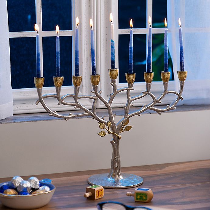 slide 2 of 4, Classic Touch Leaf 16 Inch x 14 Inch Menorah 1 ea, 1 ct