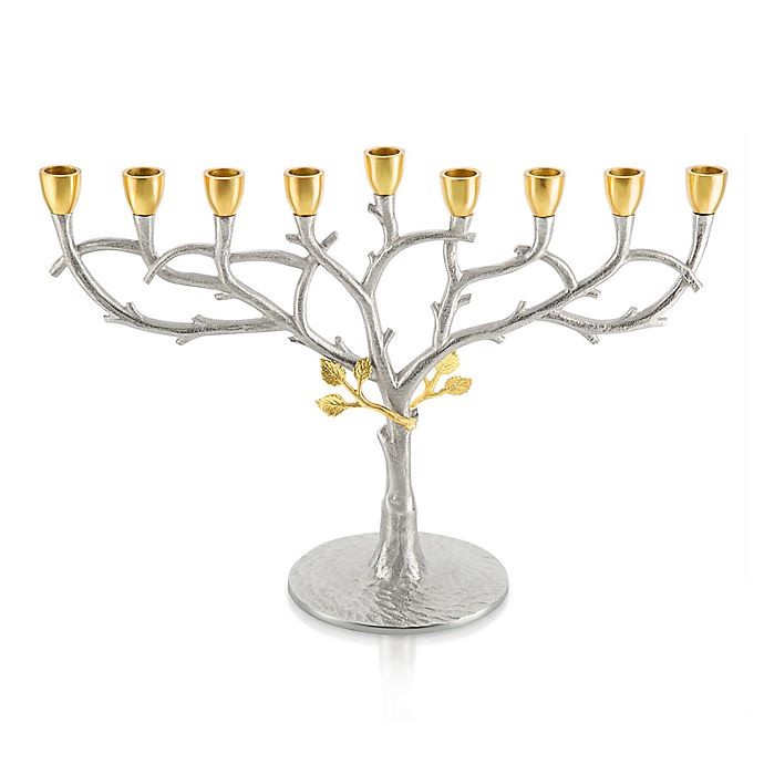 slide 4 of 4, Classic Touch Leaf 16 Inch x 14 Inch Menorah 1 ea, 1 ct