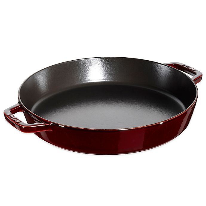 slide 1 of 1, Staub Double Handle Fry Pan - Grenadine, 13 in