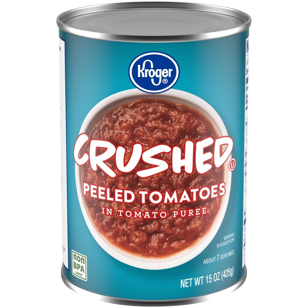 slide 1 of 1, Kroger Crushed Peeled Tomatoes In Tomato Puree, 14.5 oz