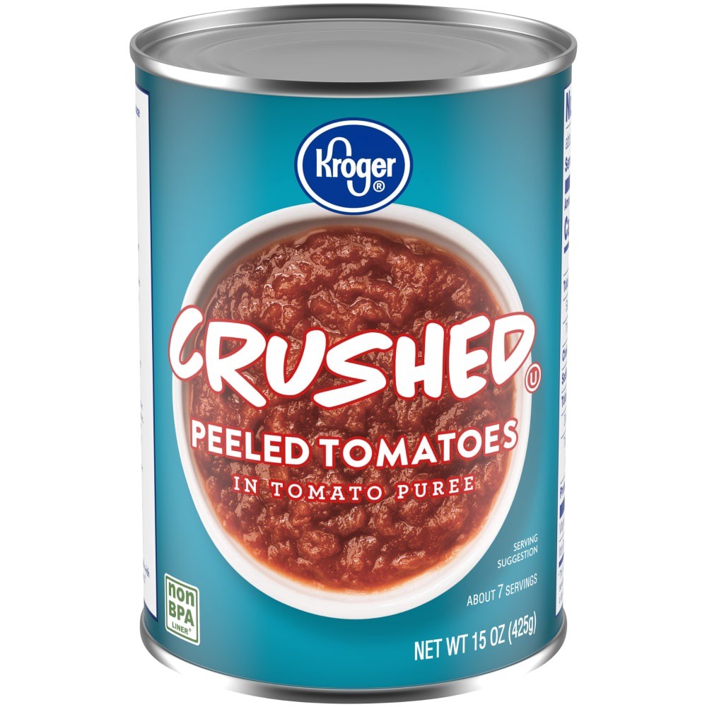 slide 1 of 4, Kroger Crushed Peeled Tomatoes In Tomato Puree, 14.5 oz
