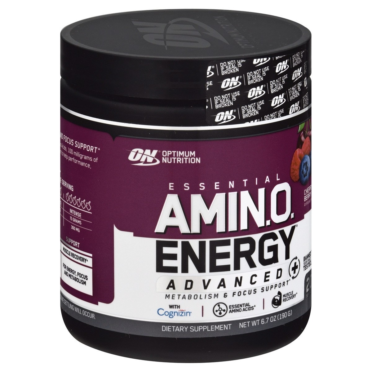 slide 2 of 9, Optimum Nutrition Advanced Cherry Berry Amino Energy 6.7 oz, 6.7 oz