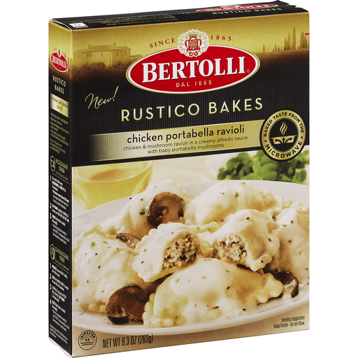 slide 1 of 1, Bertolli Chicken Portabella Ravioli Rustico Bakes, 9.3 oz