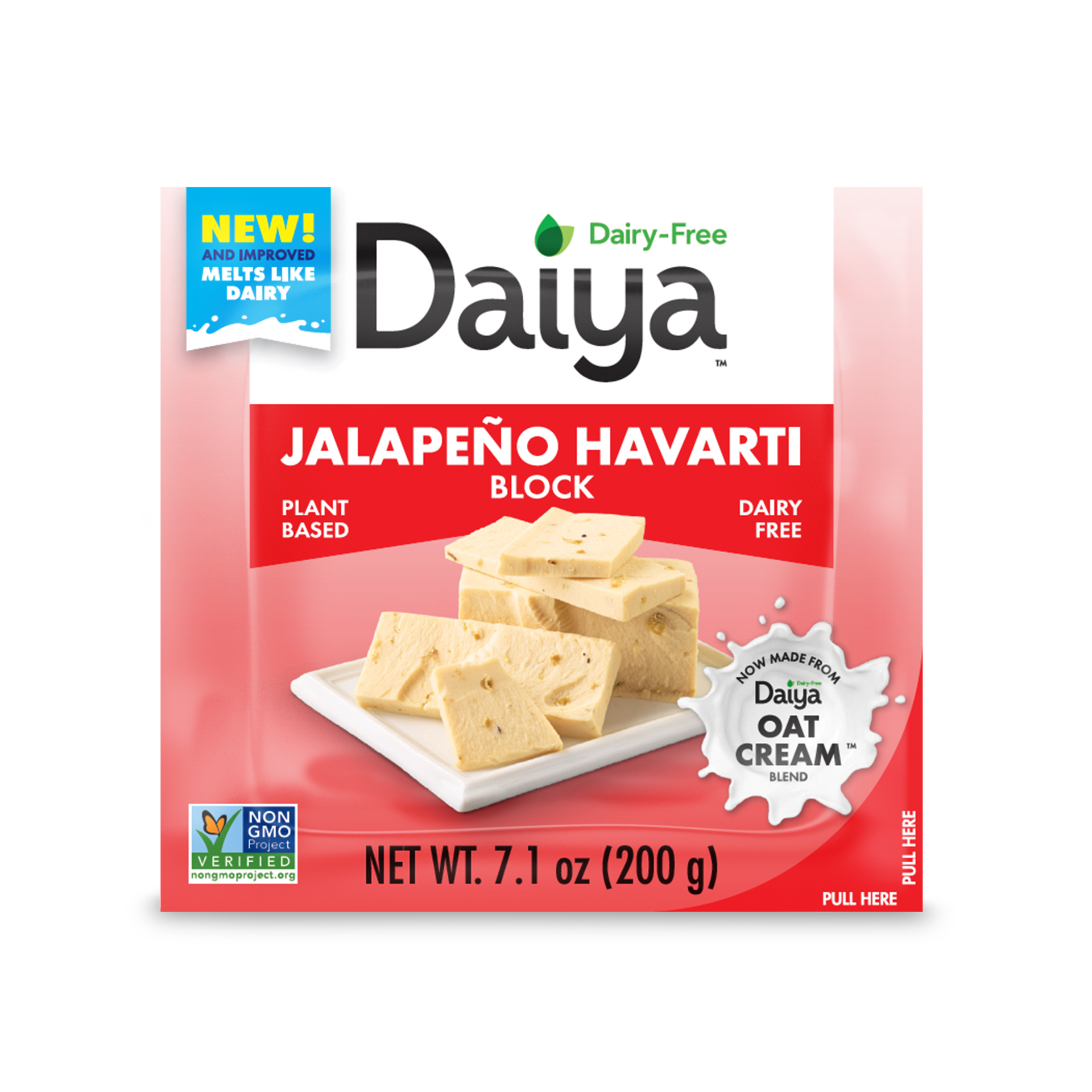 slide 1 of 2, Daiya Dairy Free Jalapeño Havarti Cheese Block - 7.1 oz, 7.1 oz