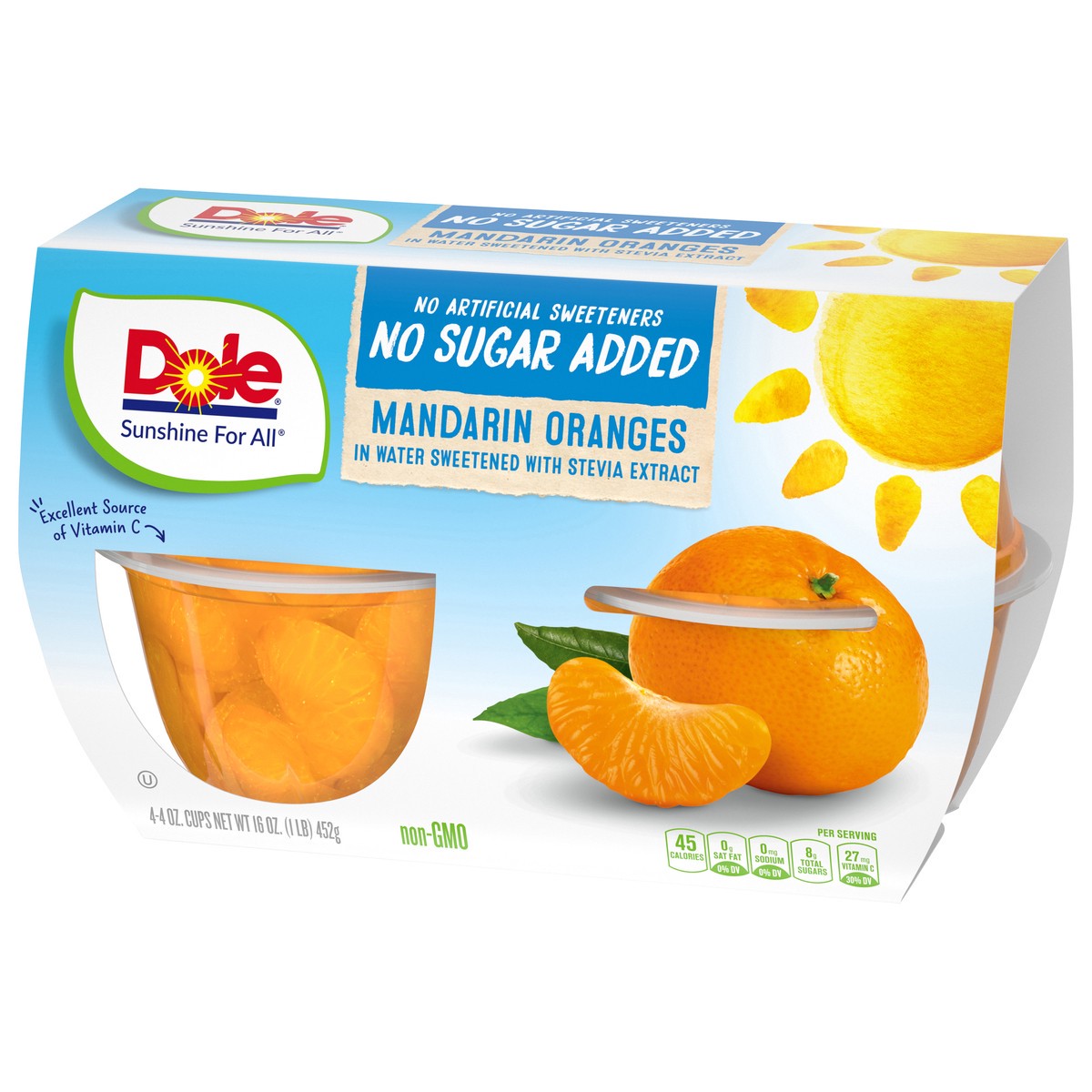 slide 9 of 9, Dole Mandarin Oranges, No Sugar Added, 4 ct