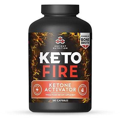 slide 1 of 1, Ancient Nutrition Keto FIRE Ketone Activator Capsules, 180 ct