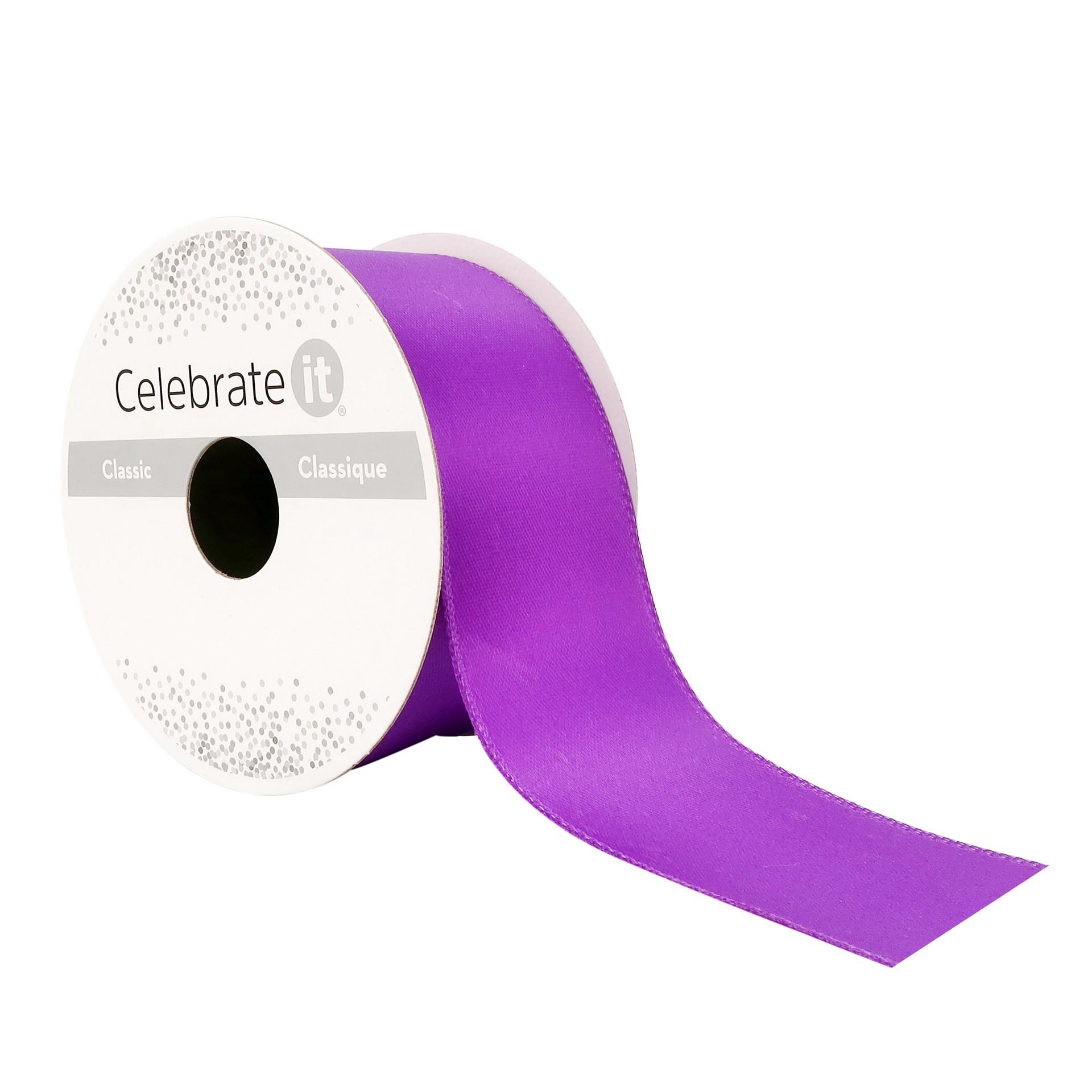 slide 6 of 7, 1.5" X 3yd. Satin Wired Ribbon By Celebrate It, 1.5 in x 3 yd