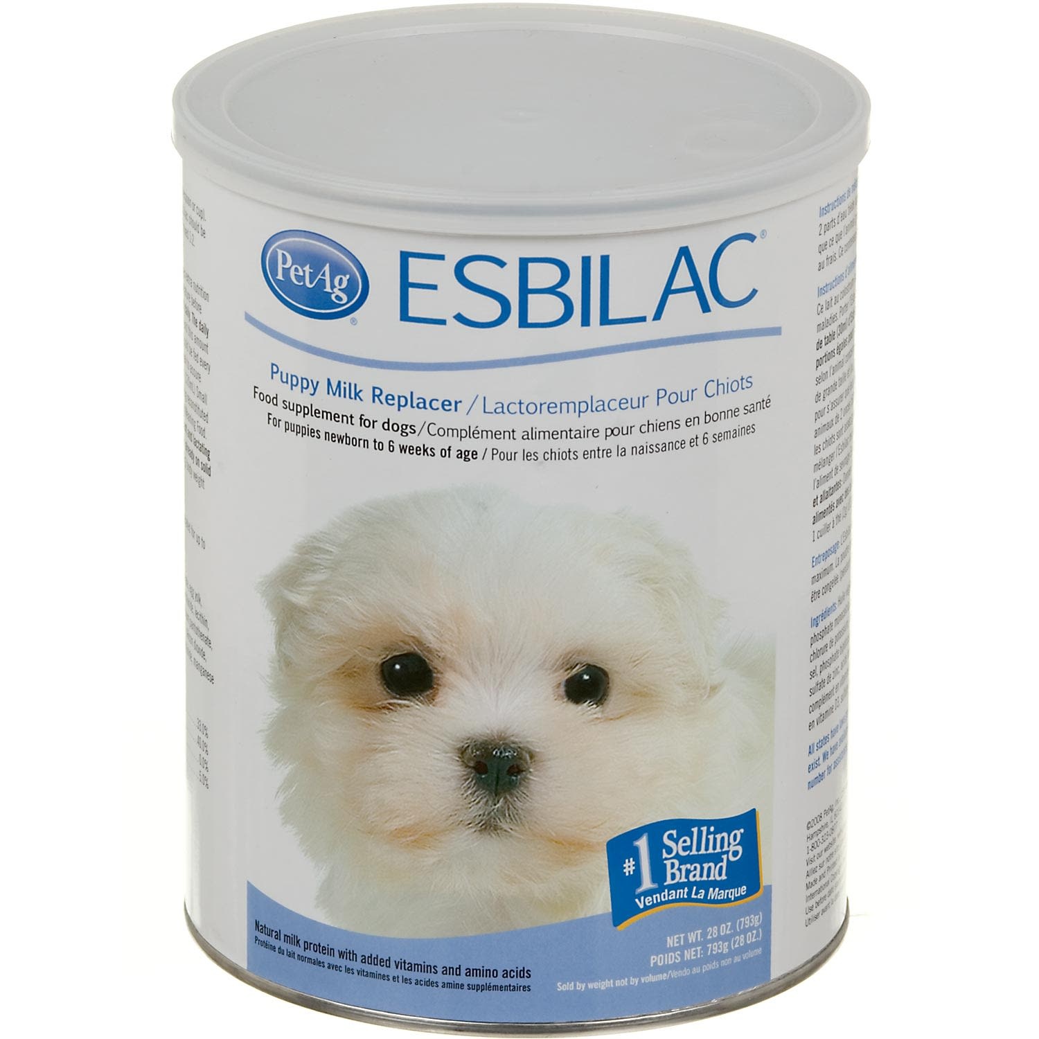 slide 1 of 1, Cat-Sip Esbilac Puppy Milk Replacer Powder, 28 oz