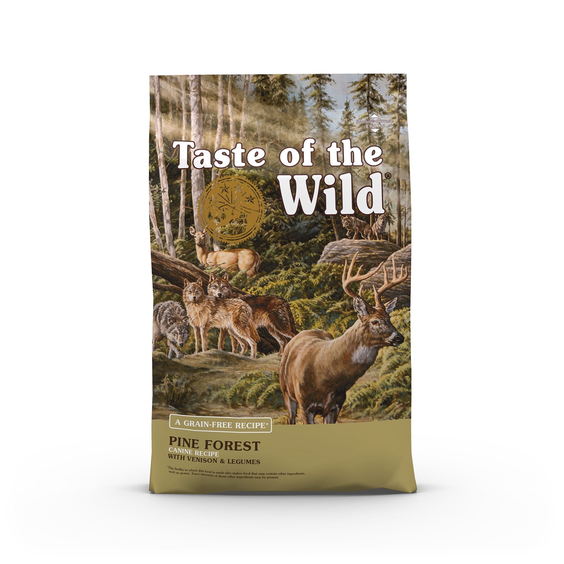 slide 1 of 1, Taste of the Wild Pine Forest Grain-Free Roasted Venison Dry Dog Food, 5 lbs., 5 lb